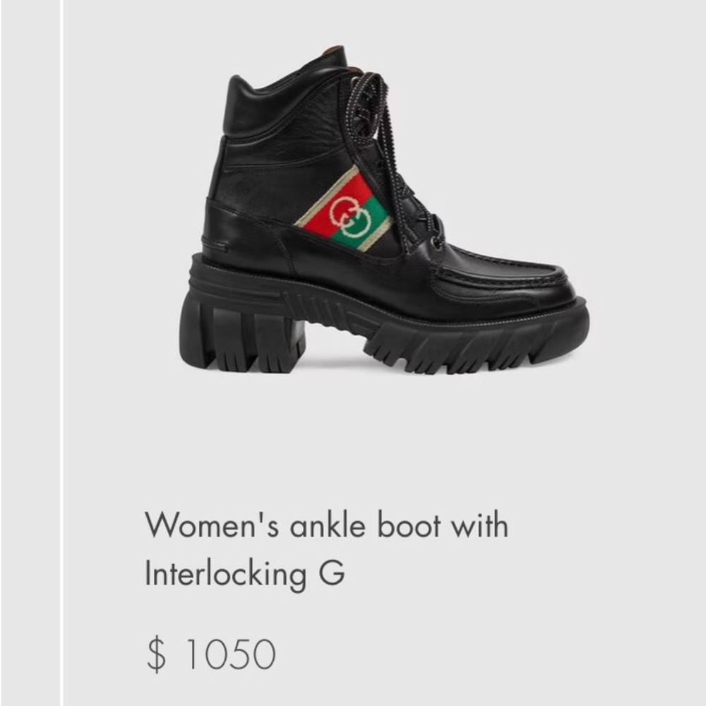 Gucci Women’s Ankle Boot with Interlocking “G”